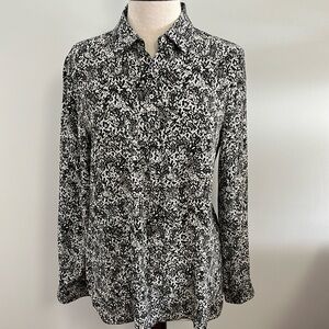 PaperWhite Silk Button Down Blouse